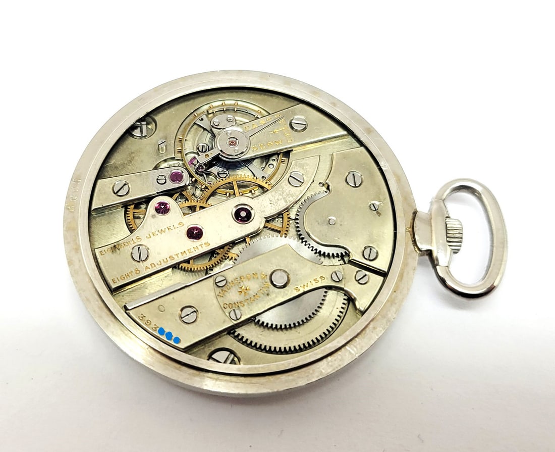 Antique 18K White Gold MARCUS & Co by VACHERON & CONSTANTIN Pocket watch 40 mm - 10