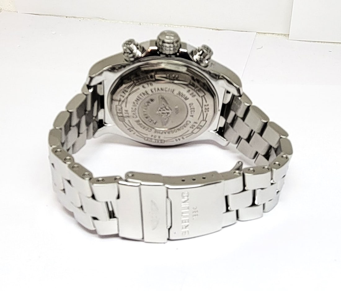 Mensl S/Steel BREITLING SUPER AVENGER Chronograph Automatic Watch A13370 EXLNT - 7