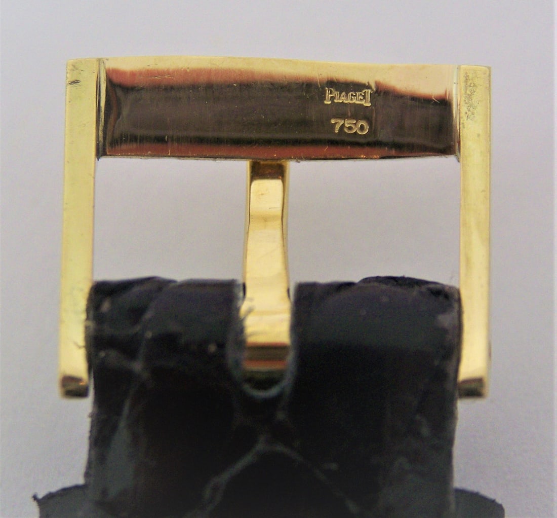 Solid 18k PIAGET Unisex Winding Watch with 1.76 ct Diamonds Ref 9741 Cal 9P2 EXLNT - 13