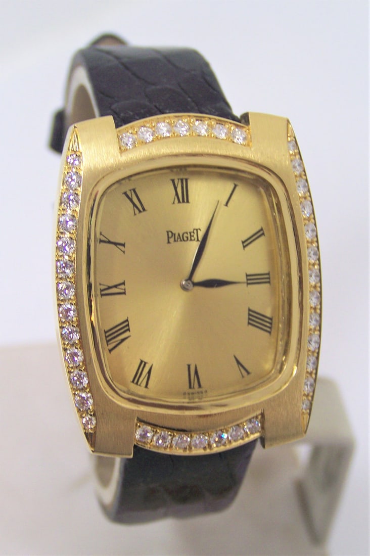 Solid 18k PIAGET Unisex Winding Watch with 1.76 ct Diamonds Ref 9741 Cal 9P2 EXLNT - 2