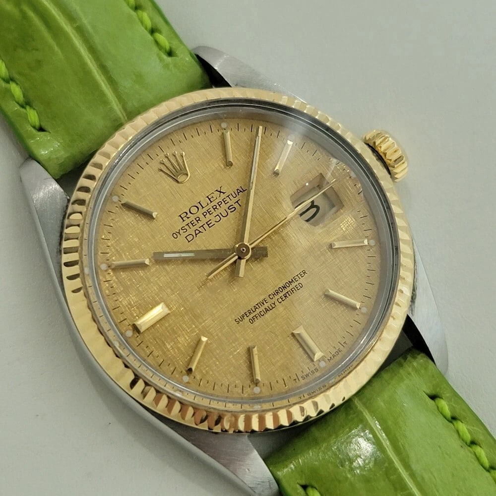 Rolex Oyster Datejust Ref 16013 36mm 18k SS Mens Automatic 1980s Vintage NA106G (1 of 12)
