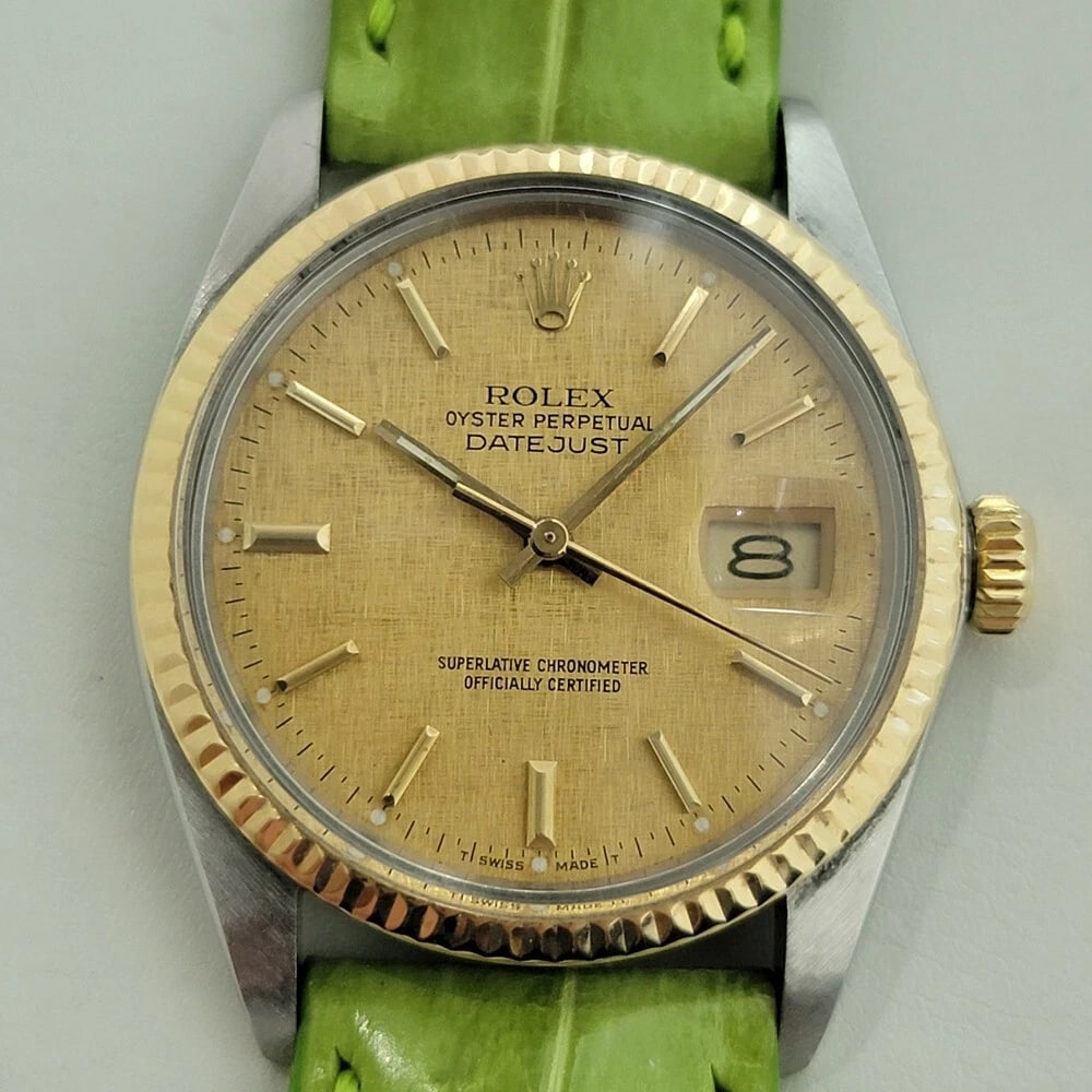 Rolex Oyster Datejust Ref 16013 36mm 18k SS Mens Automatic 1980s Vintage NA106G - 4