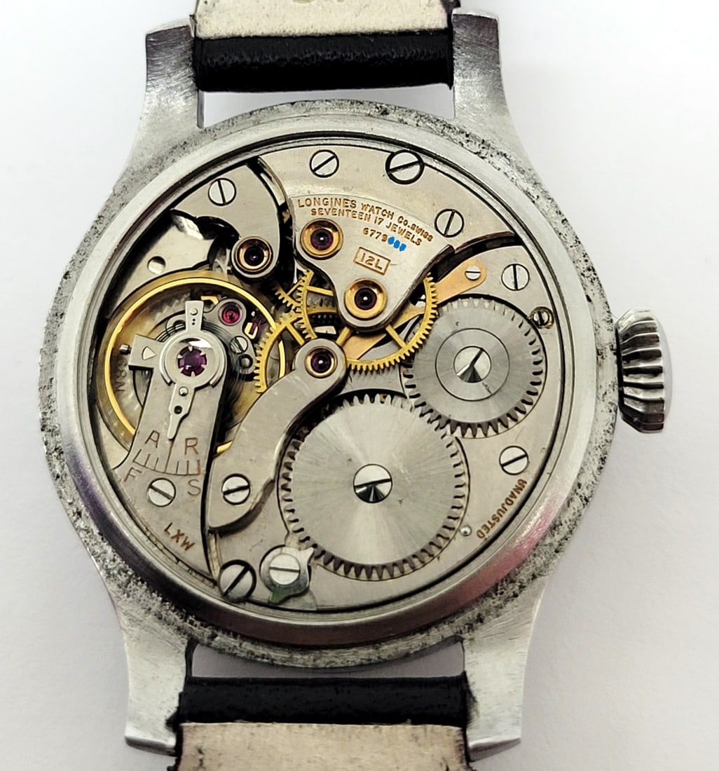 Vintage S/Steel LONGINES Winding Military WW2 Watch c.1940s Cal. 12L* EXLNT RARE - 9
