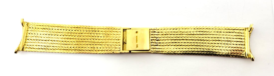 SOLID 18k Yellow VACHRON CONSTANTIN Watch Bracelet 18 mm Logs* EXLNT 45 grams - 4