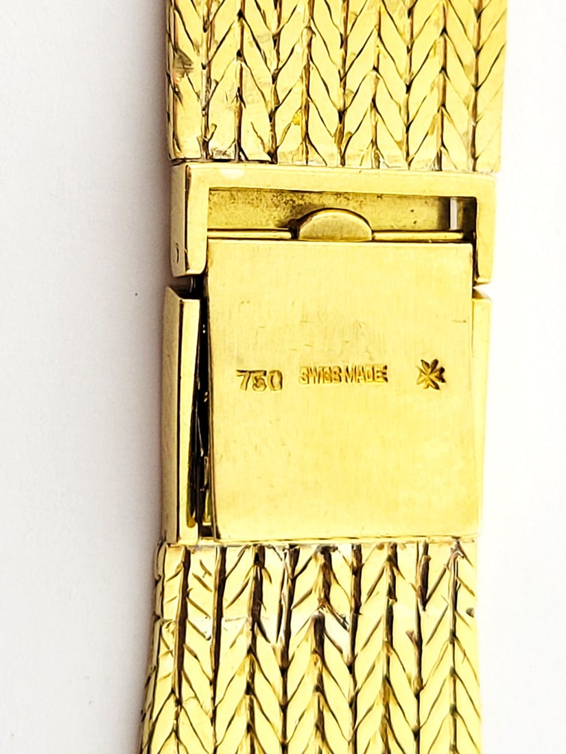 SOLID 18k Yellow VACHRON CONSTANTIN Watch Bracelet 18 mm Logs* EXLNT 45 grams - 7