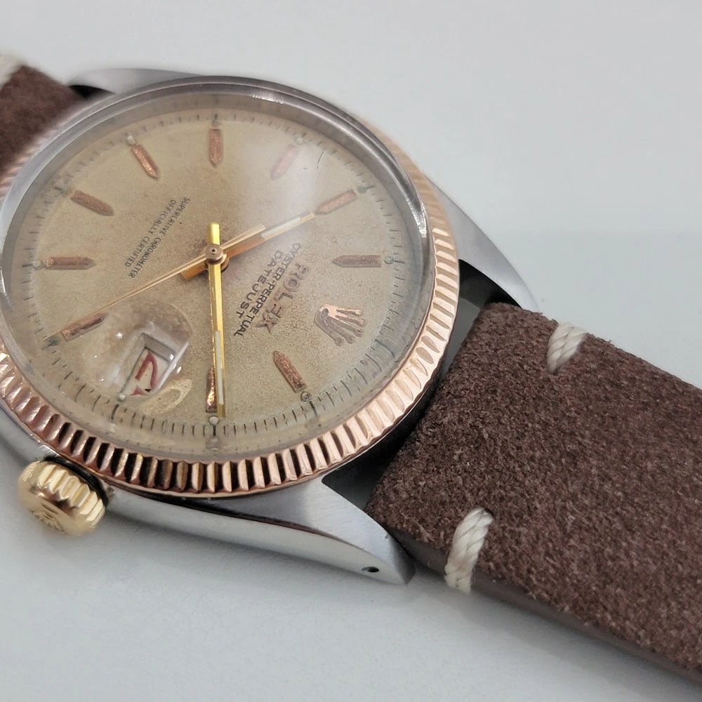 Rolex Oyster Ref 6605 Datejust Mens 1950s 36mm Automatic w Roulette Wheel RA625 - 6