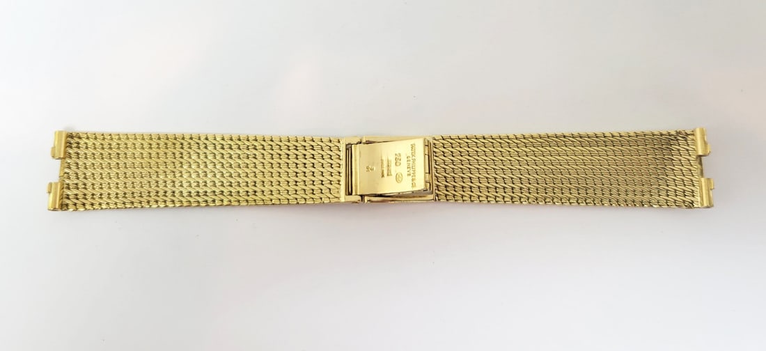 SOLID 18k Yellow GOLD PATEK PHILIPPE Watch Bracelet 18 mm Logs 47 grams for 2591 - 2