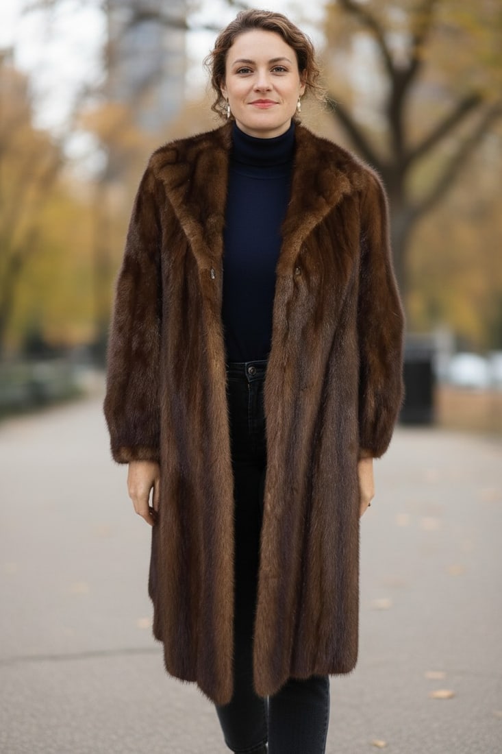 SAGA BROWN MINK FUR COAT EU: L ; US: 14: Title: SAGA BROWN MINK FUR COAT EU: L ; US: 14 Description: Closure: 3 hooks ; 2 pockets; We offer in house shipping - Fedex shipping =55$; 3-7 working days to US - Combine shipping + $30 per item : E