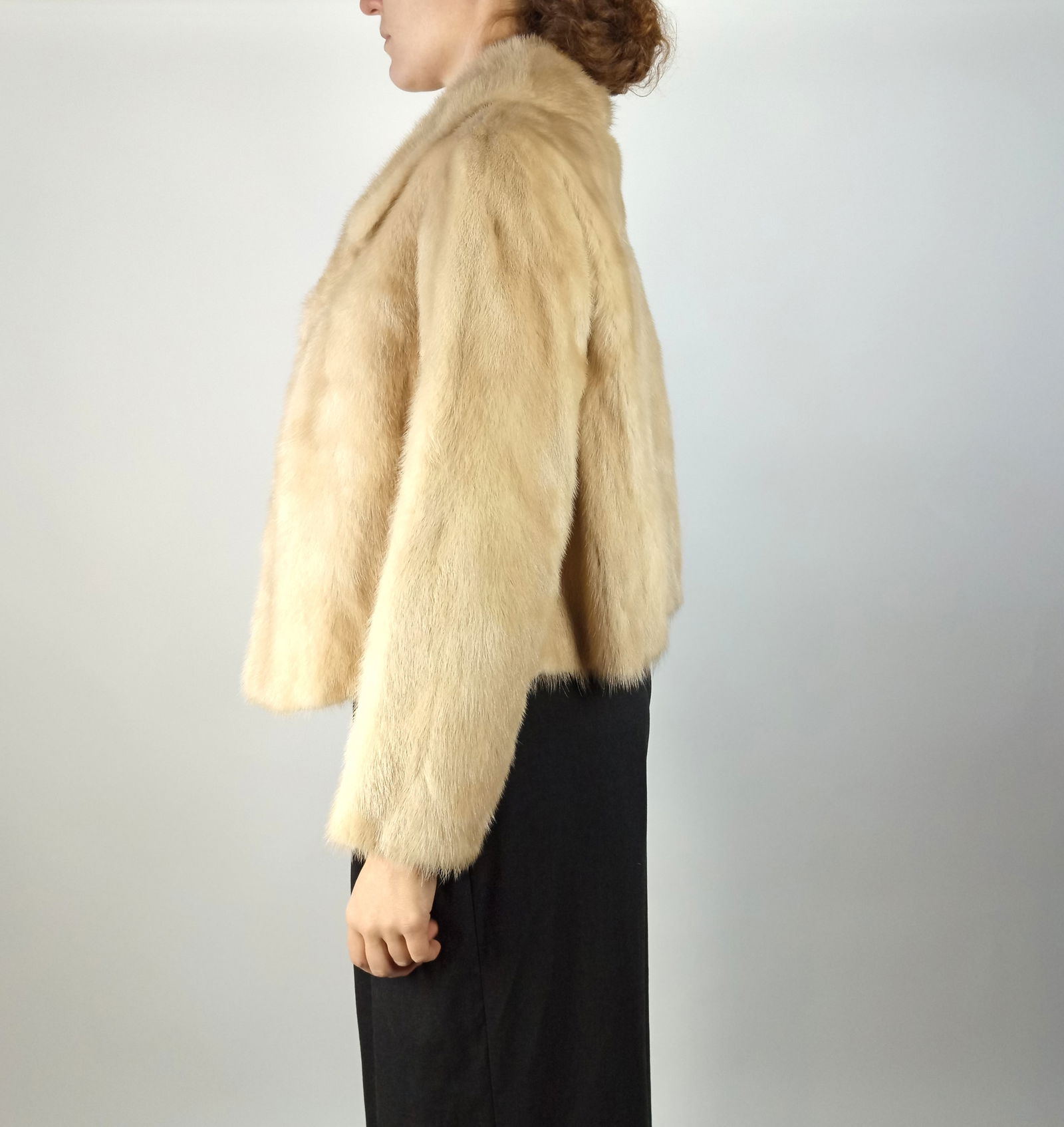 SAGA WHITE/CREAM MINK FUR JACKET EU: L - US:16 - 3