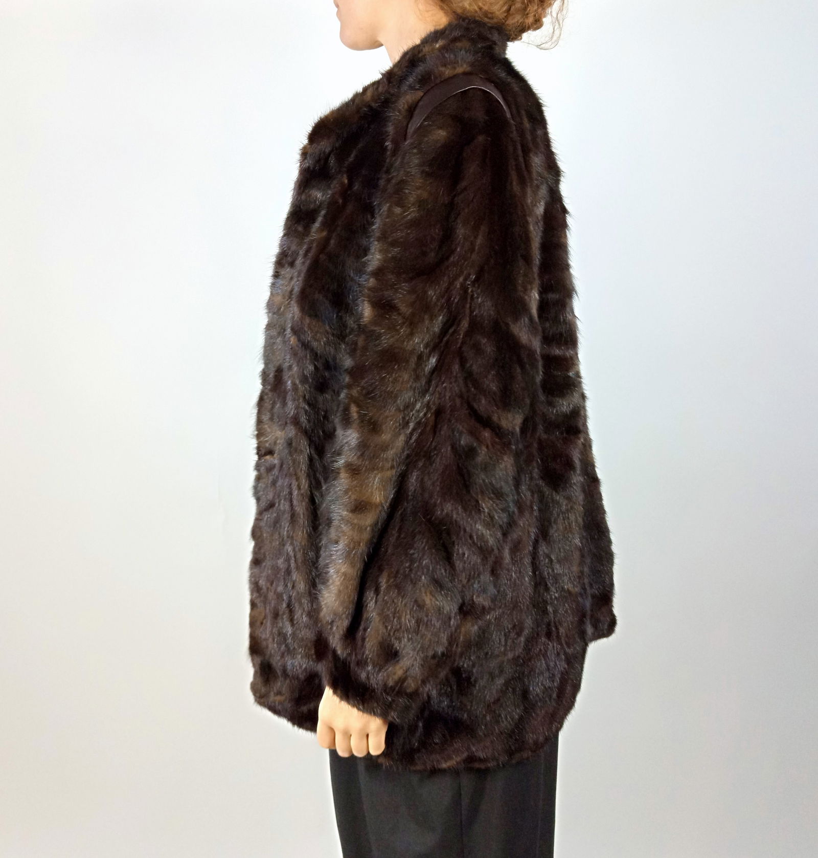 BROWN MINK JACKET EU: XL - US:20 - 6