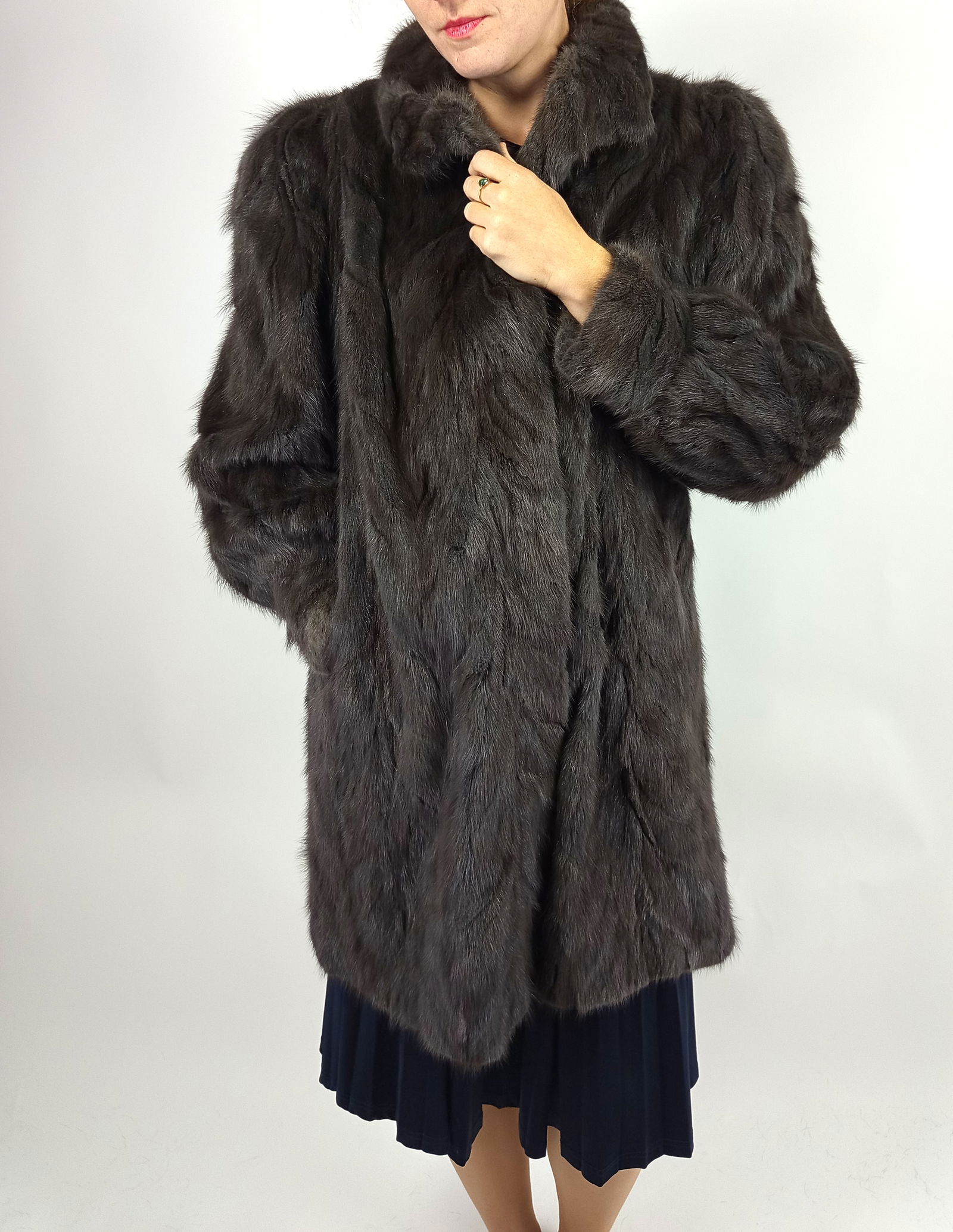 BLUE MINK FUR JACKET EU: XXL ; US: 24 - 2