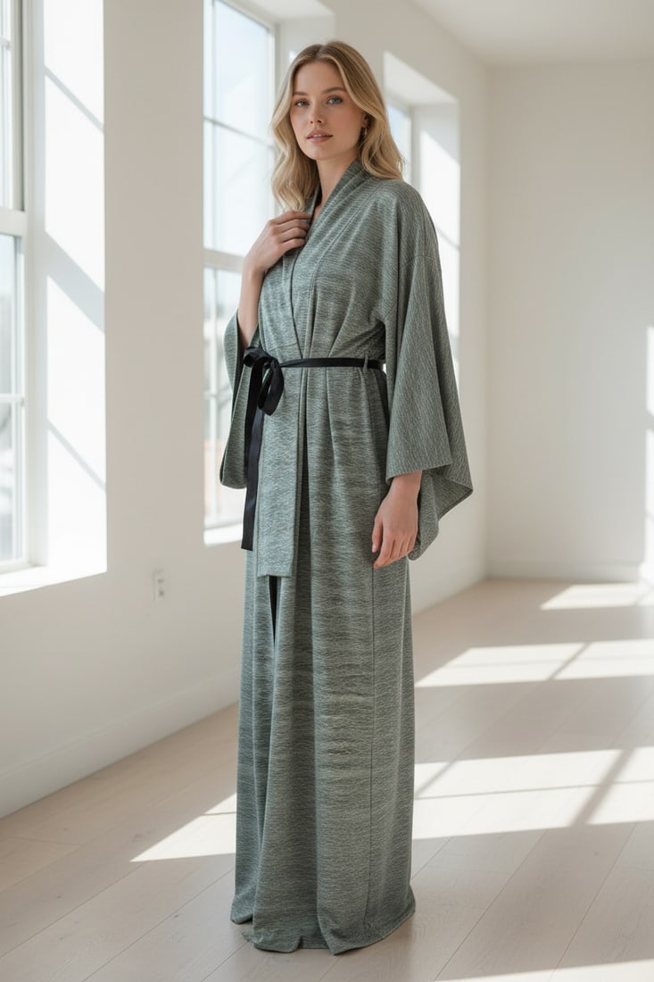 AQUA BLUE KIMONO: Title: AQUA BLUE KIMONO Description: We offer in house shipping - Fedex/UPS shipping = $50; combine postage = + 30$ per lot; 5-7 working days; Dimensions: Approximate size: Length from collar: 150