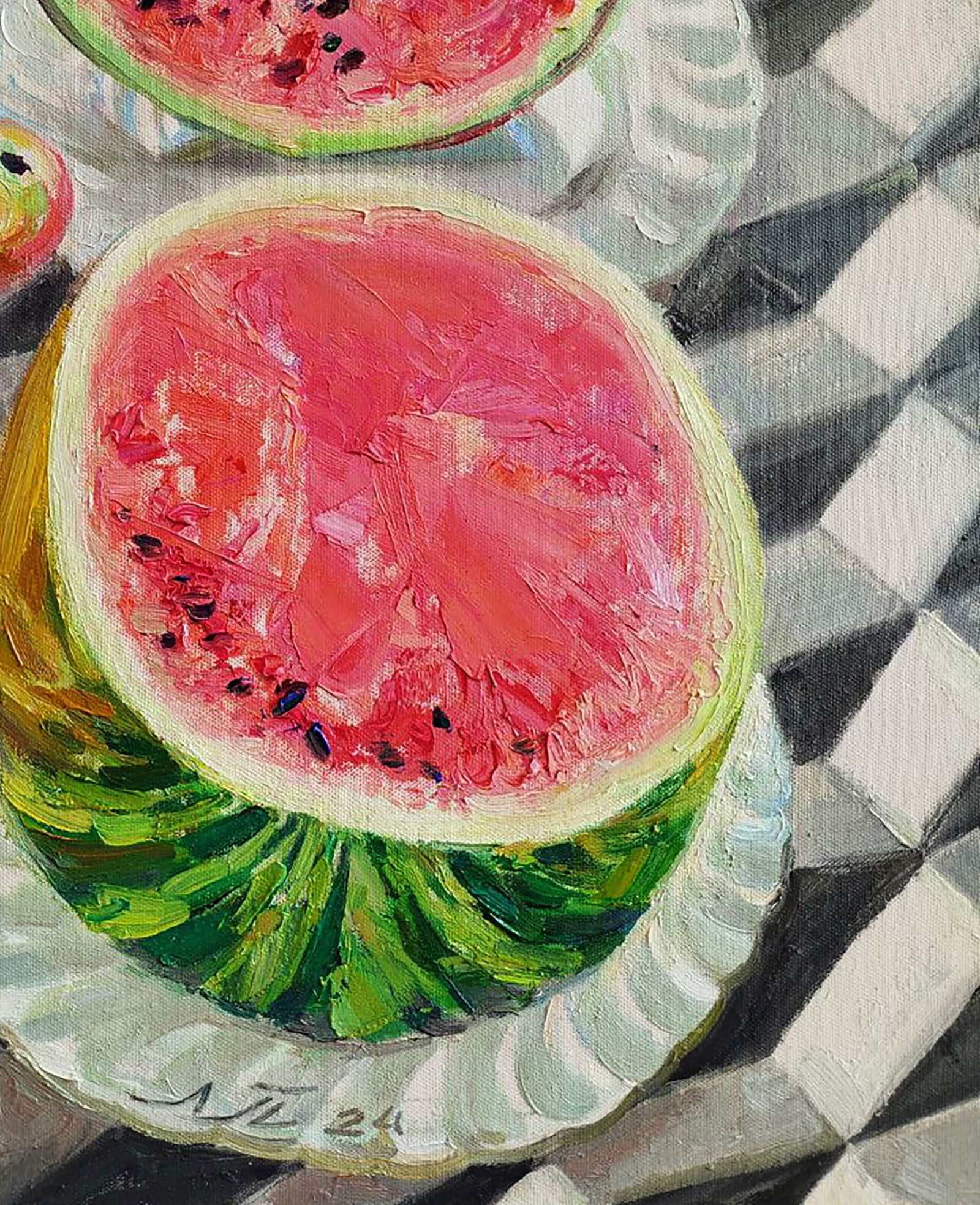 Oil painting Watermelon with apple Leonid Pavlenko - 5