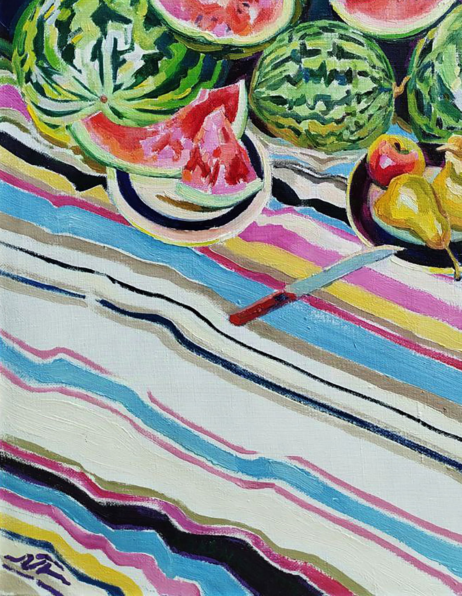 Oil painting Watermelons with pears Leonid Pavlenko - 4