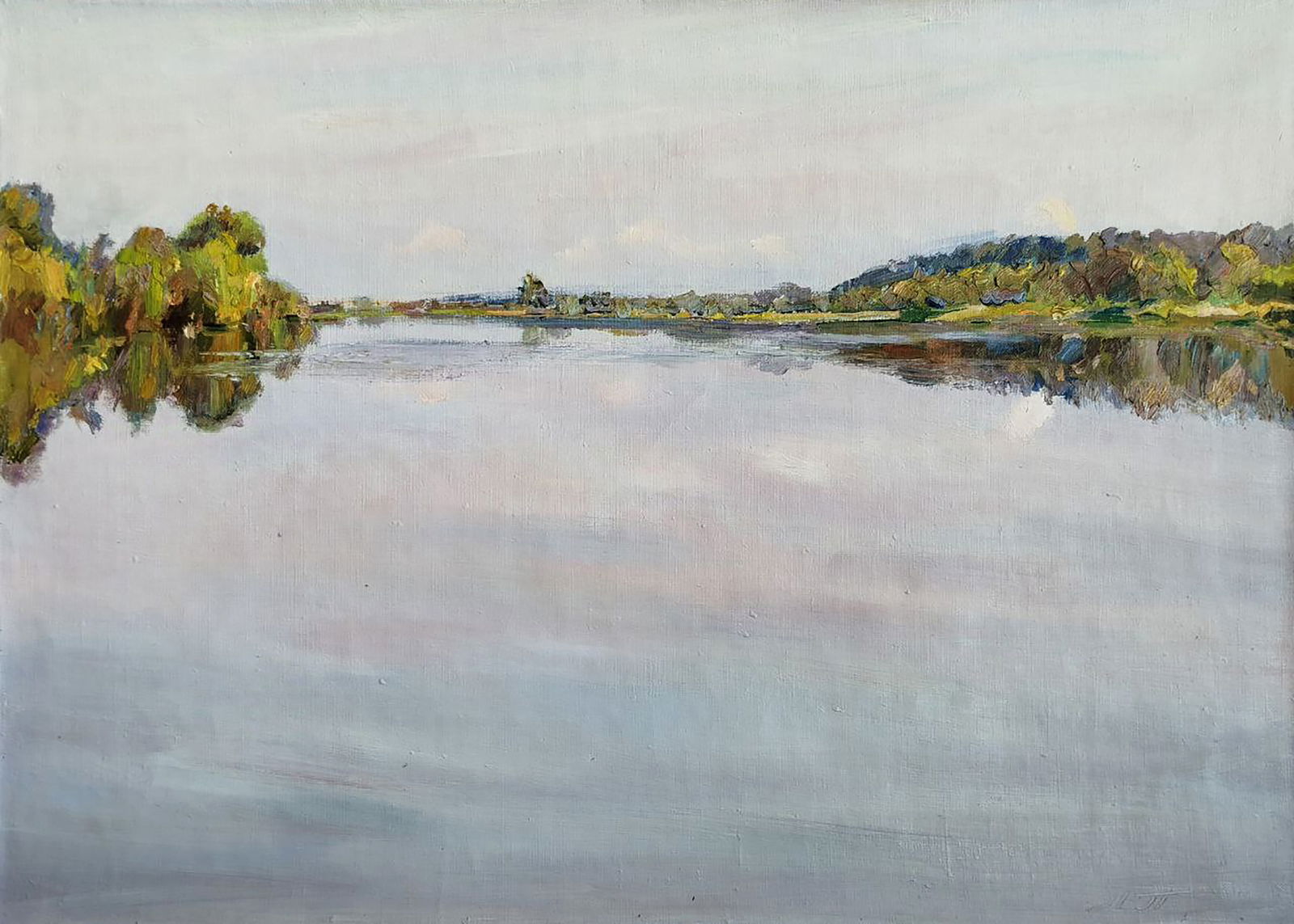 Oil painting Silence Leonid Pavlenko: Title: Oil painting Silence Leonid Pavlenko Description: 142PAVL Painter: Leonid Pavlenko Size: 50x70 cm/19.68x27.55 inches Components: oil, canvas Original painting CONDITION: excellent ARTIST: Born