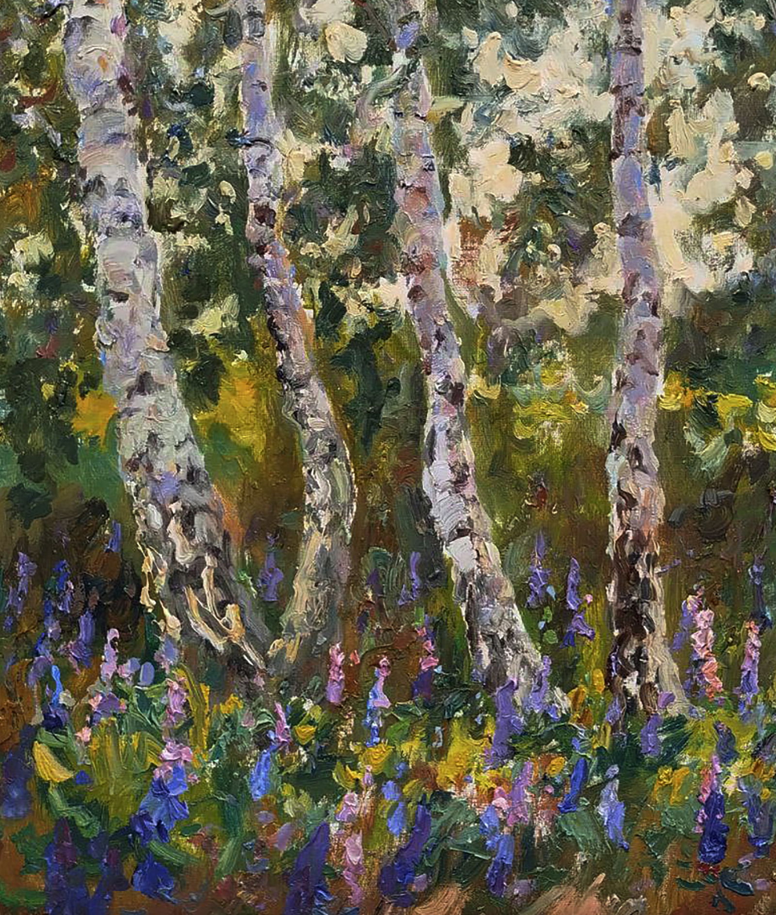 Oil painting Lupine is blooming Leonid Pavlenko - 4
