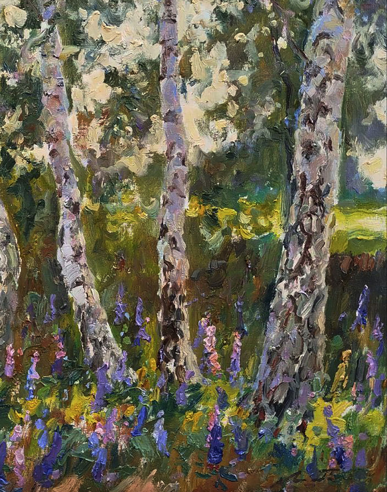 Oil painting Lupine is blooming Leonid Pavlenko - 5