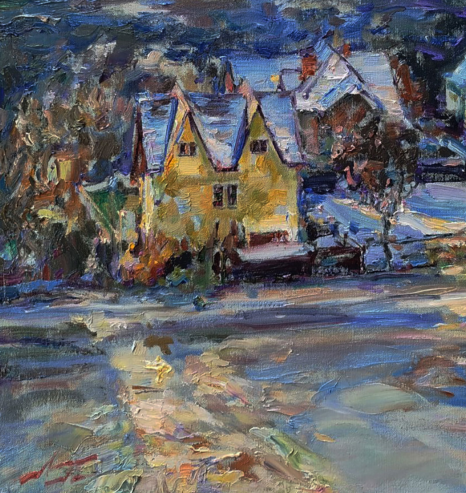 Oil painting On the outskirts of the city Leonid Pavlenko - 4