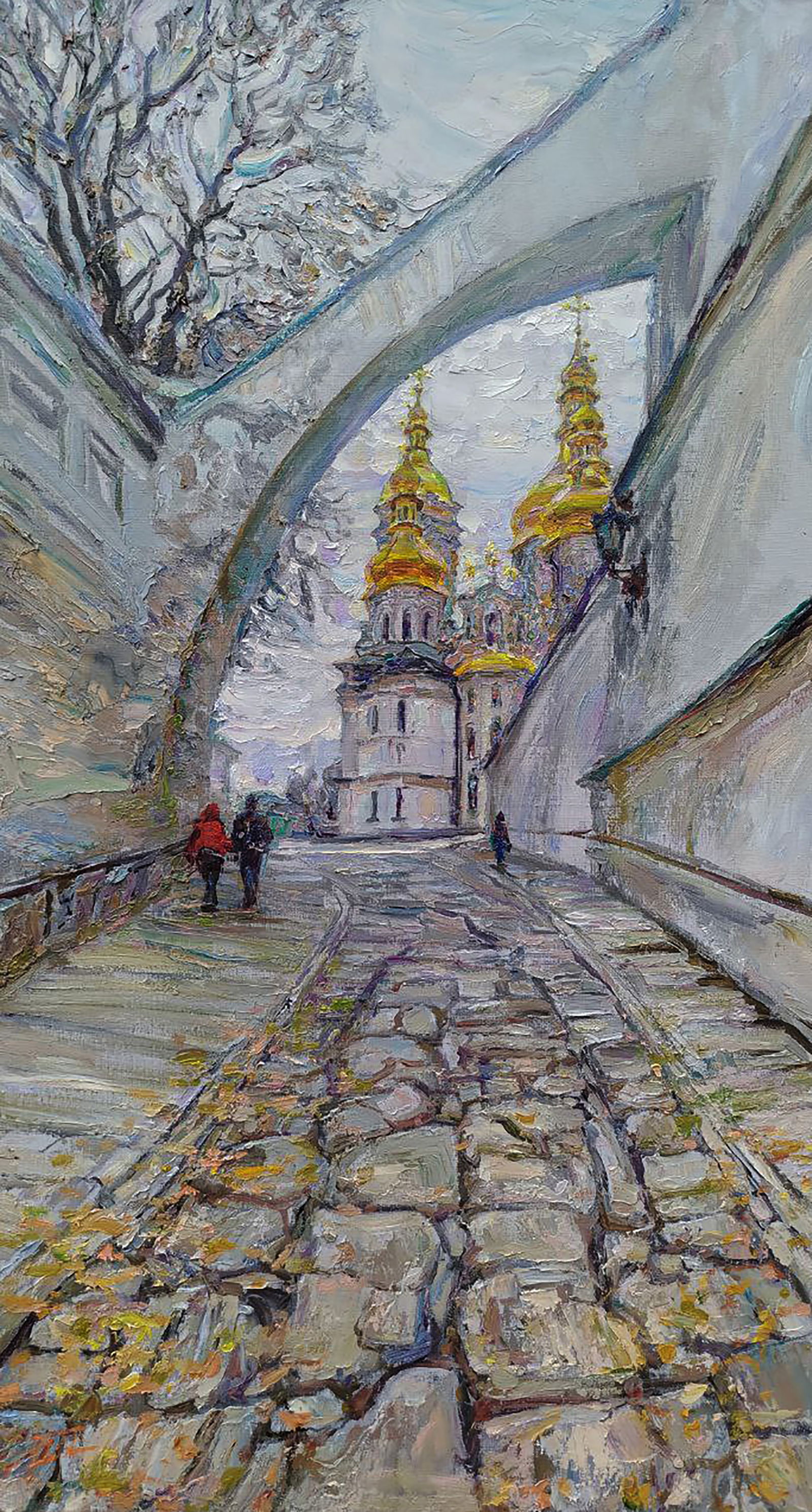 Oil painting The road to the cathedral Leonid Pavlenko: Title: Oil painting The road to the cathedral Leonid Pavlenko Description: 149PAVL Painter: Leonid Pavlenko Size: 90x50 cm/35.43x19.68 inches Components: oil, canvas Original painting CONDITION: