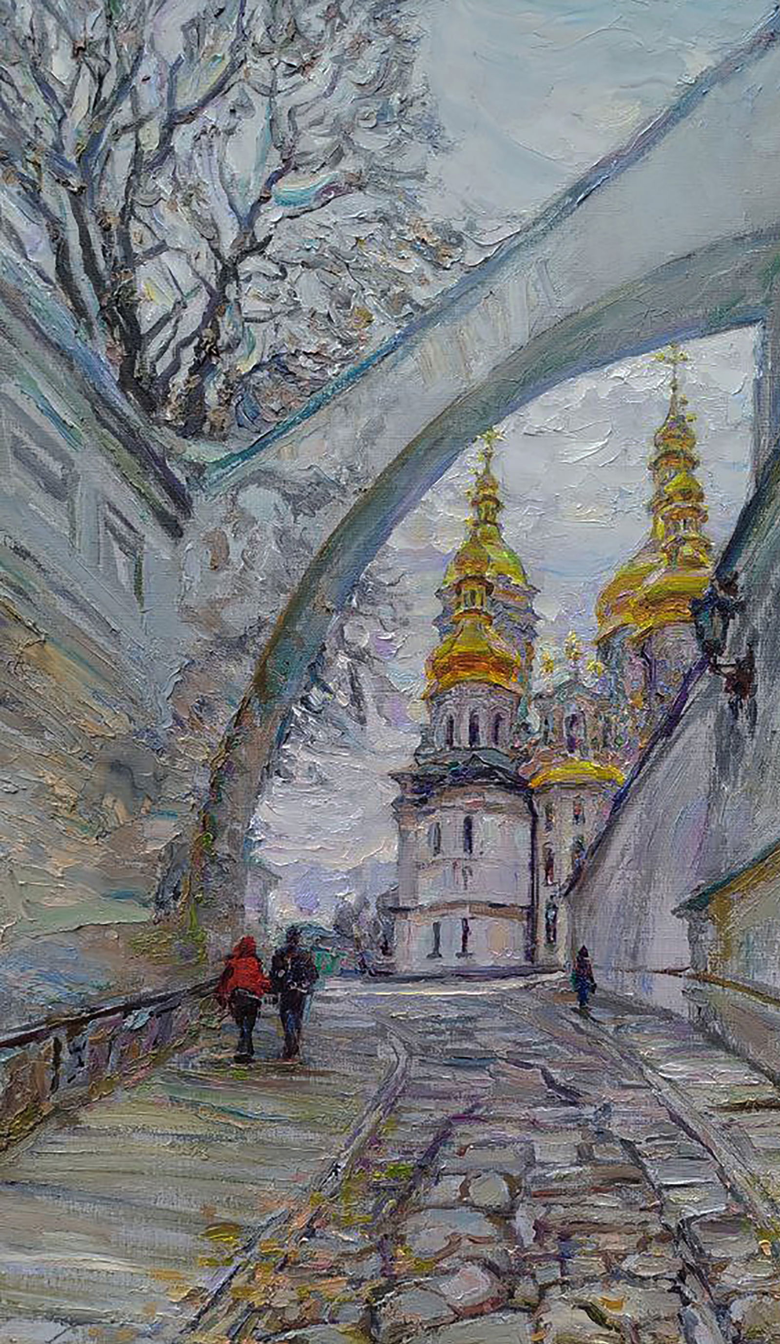 Oil painting The road to the cathedral Leonid Pavlenko - 2