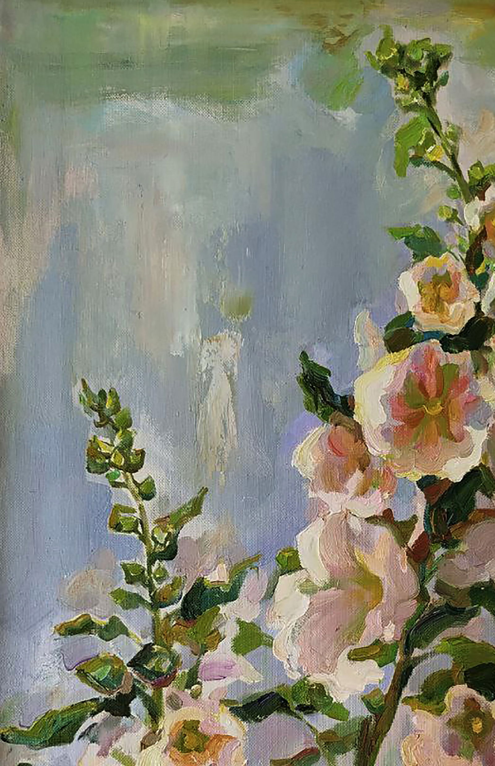 Oil painting Mallows on a blue background Leonid Pavlenko - 2