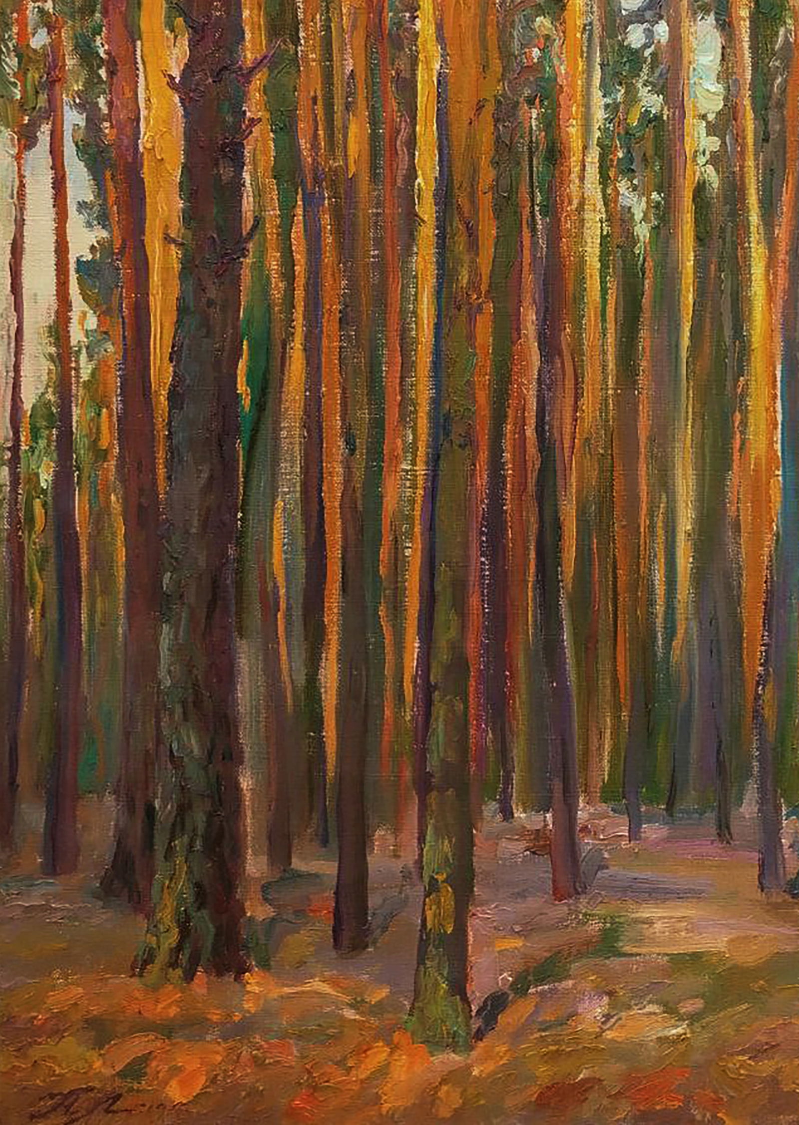 Oil painting Pine forest Leonid Pavlenko - 4