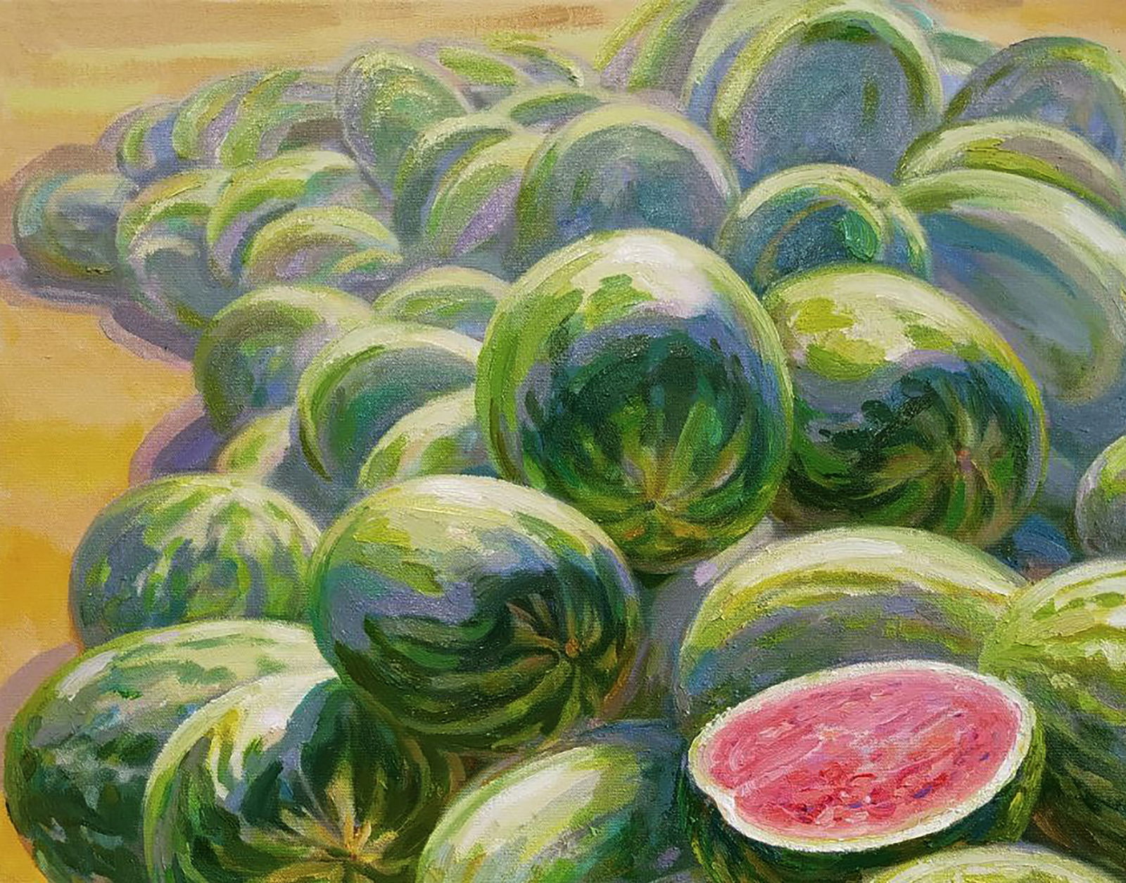 Oil painting Watermelon harvest Leonid Pavlenko - 2