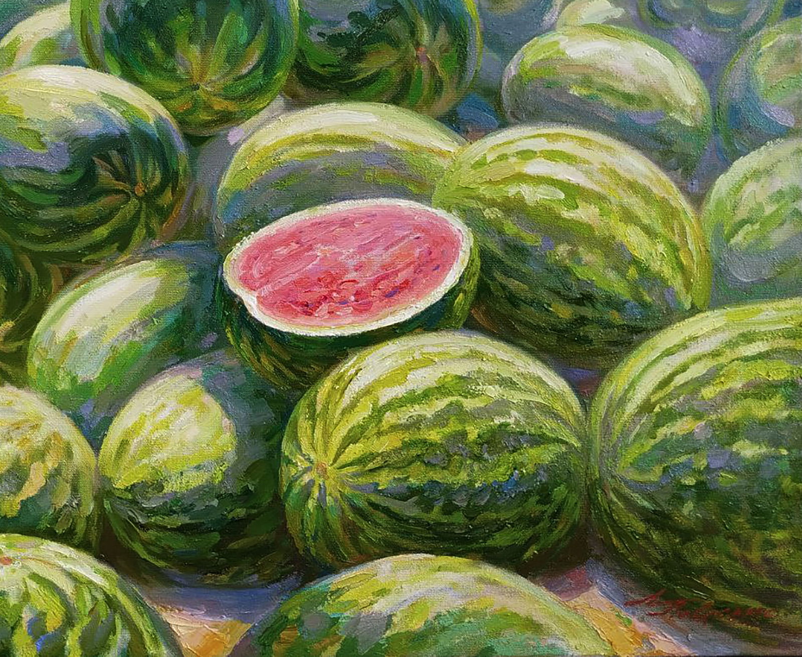 Oil painting Watermelon harvest Leonid Pavlenko - 5