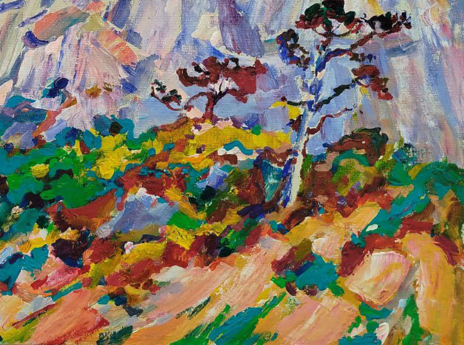 Acrylic painting White mountain Leonid Pavlenko - 2