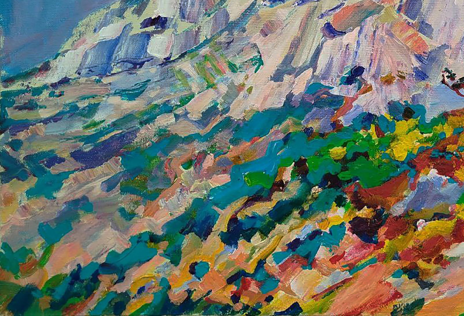 Acrylic painting White mountain Leonid Pavlenko - 3
