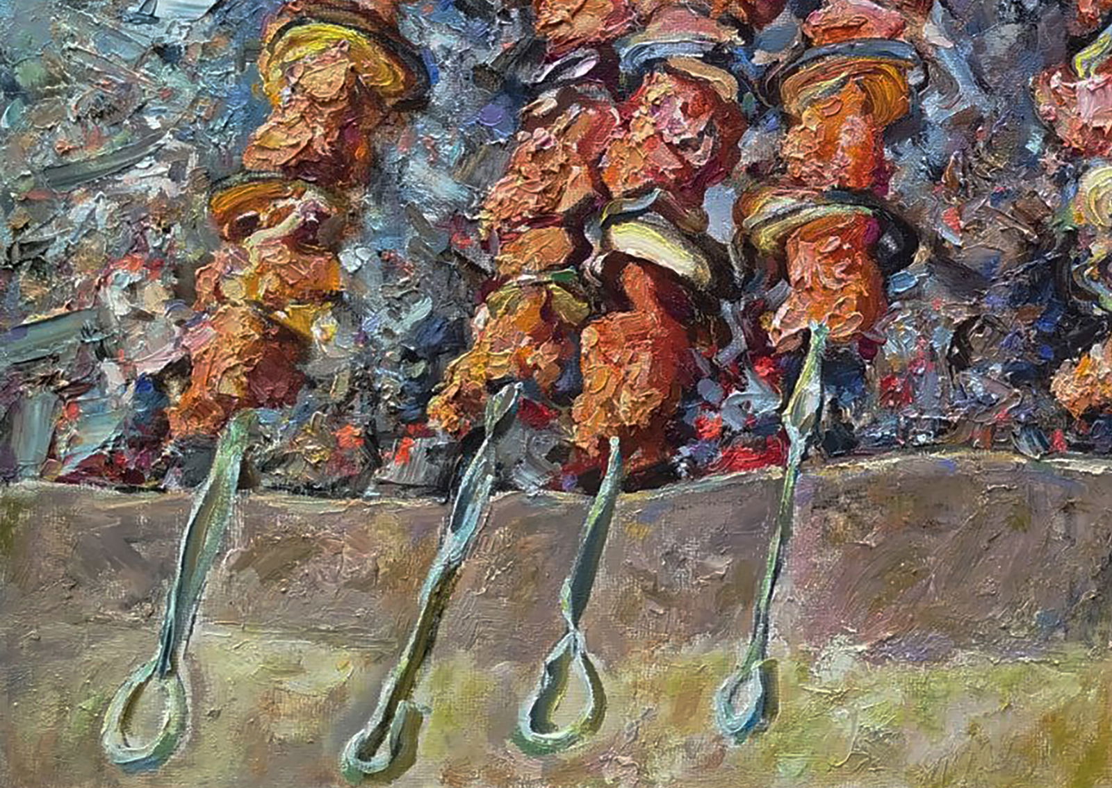 Oil painting A glass of pink Leonid Pavlenko - 3