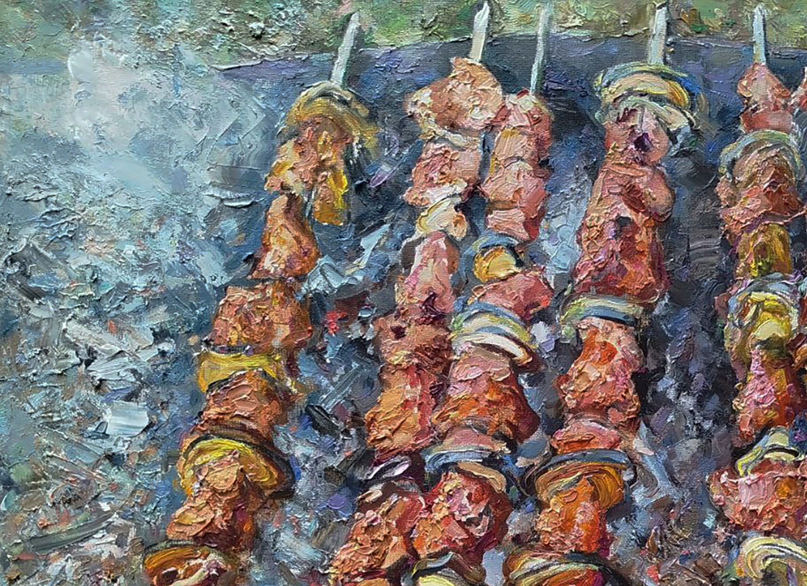 Oil painting A glass of pink Leonid Pavlenko - 4