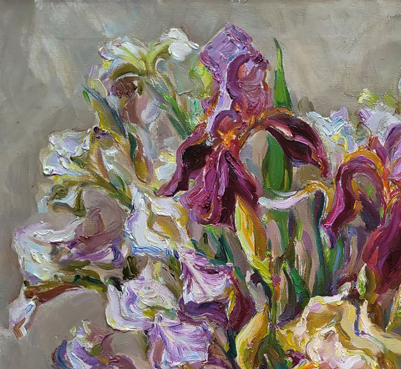 Oil painting Bouquet of irises Leonid Pavlenko - 4