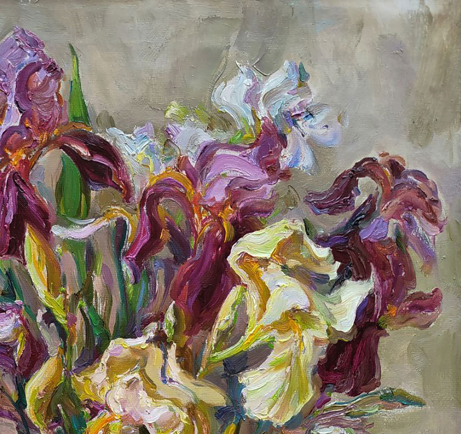 Oil painting Bouquet of irises Leonid Pavlenko - 5