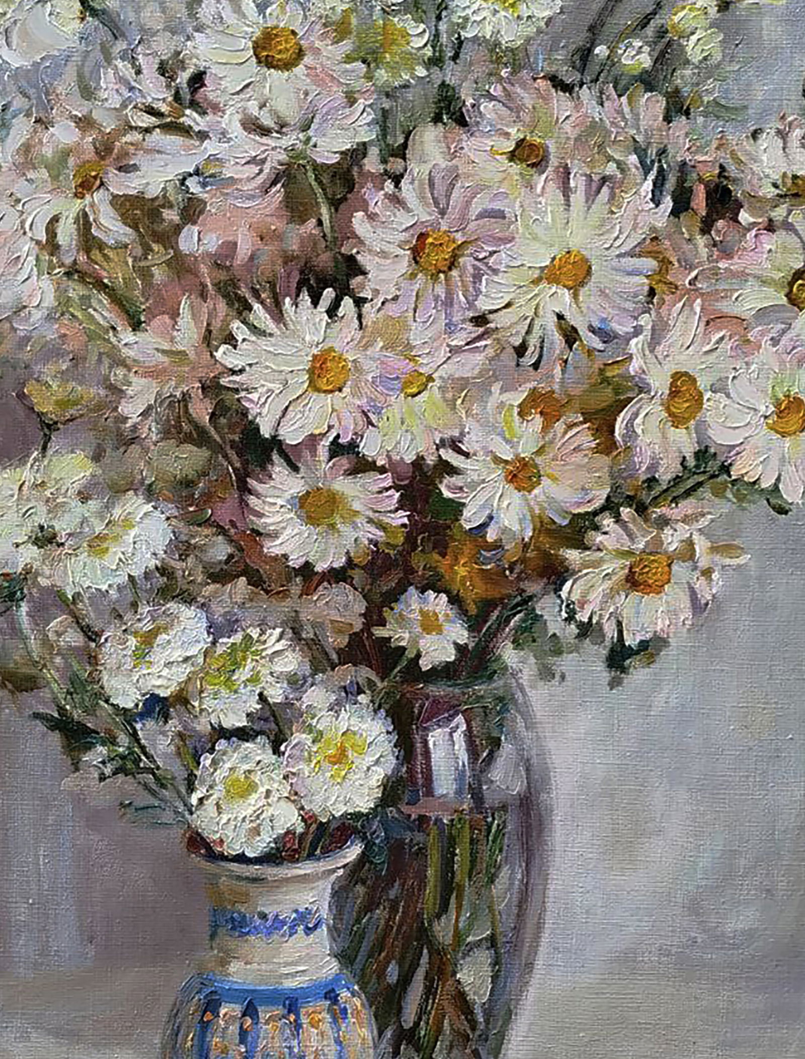 Oil painting Bouquet of white daisies Leonid Pavlenko - 6