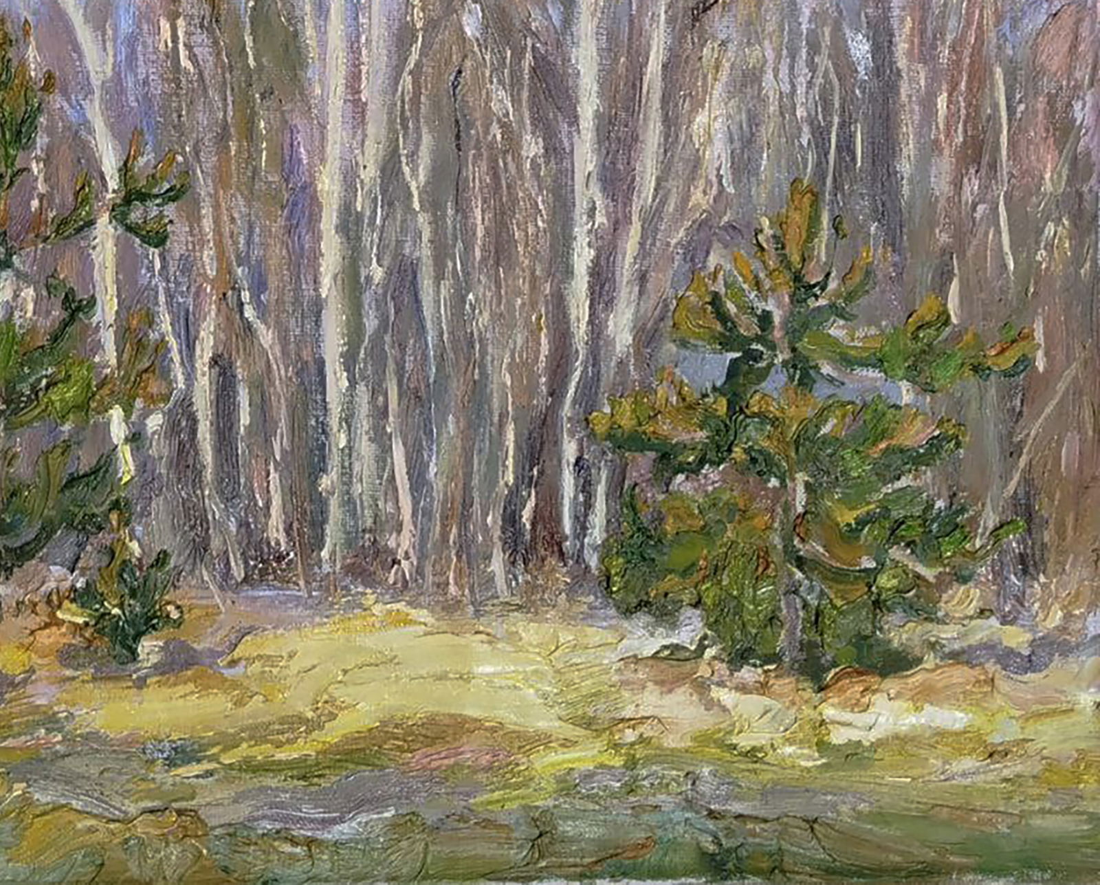 Oil painting Spring blooming forest Leonid Pavlenko - 2