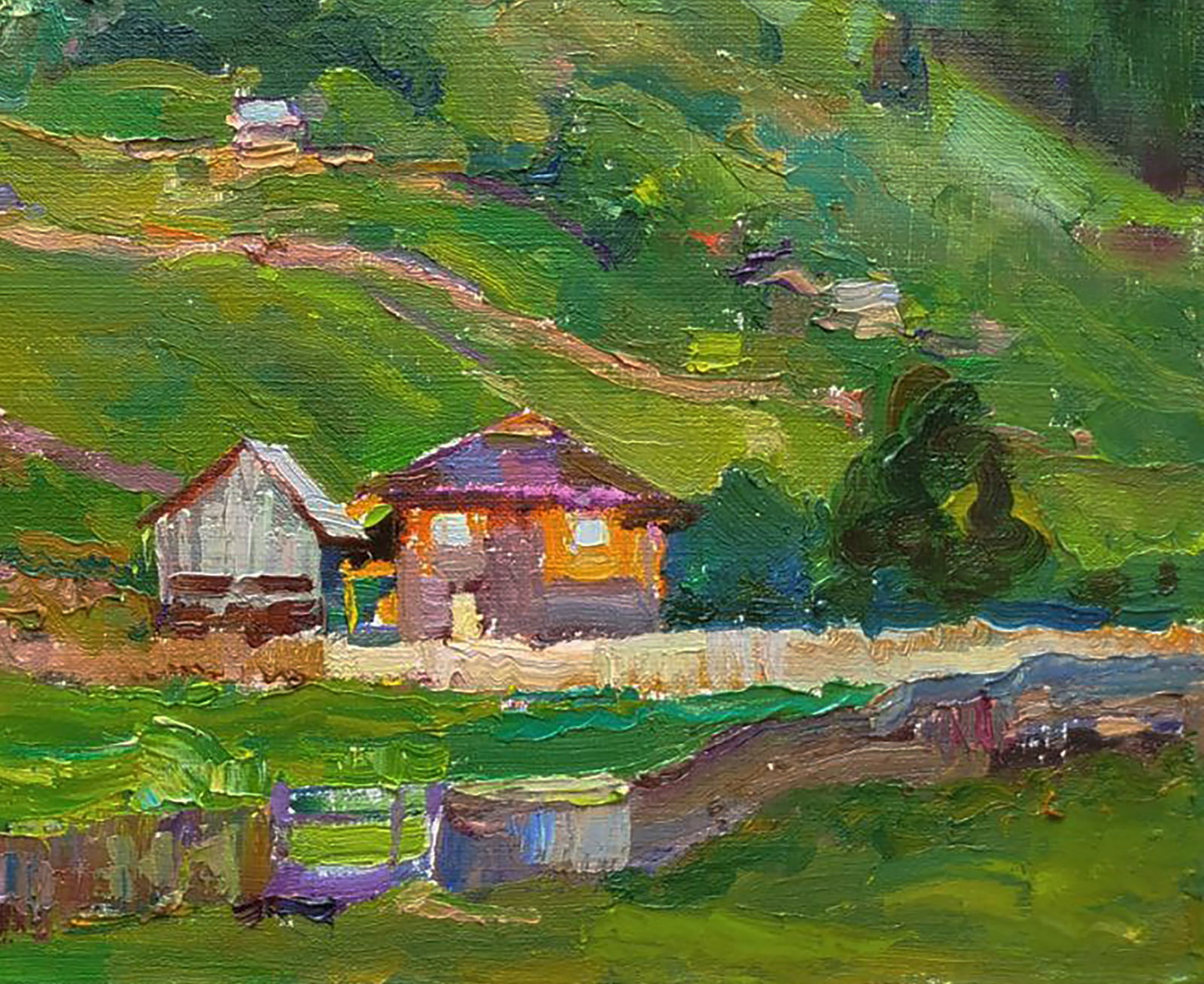 Oil painting Evening mountains Leonid Pavlenko - 2