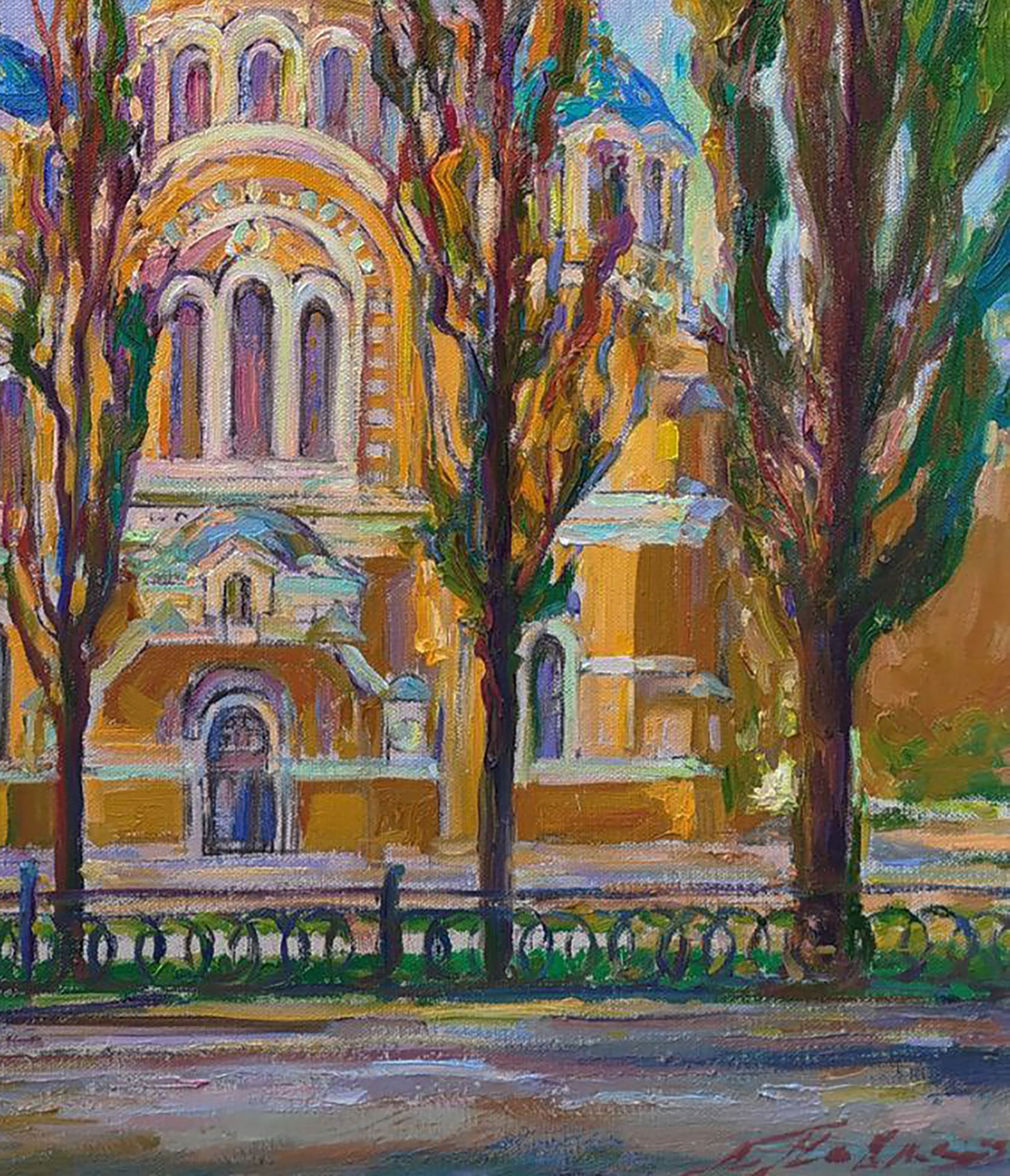 Oil painting City Church Leonid Pavlenko - 2