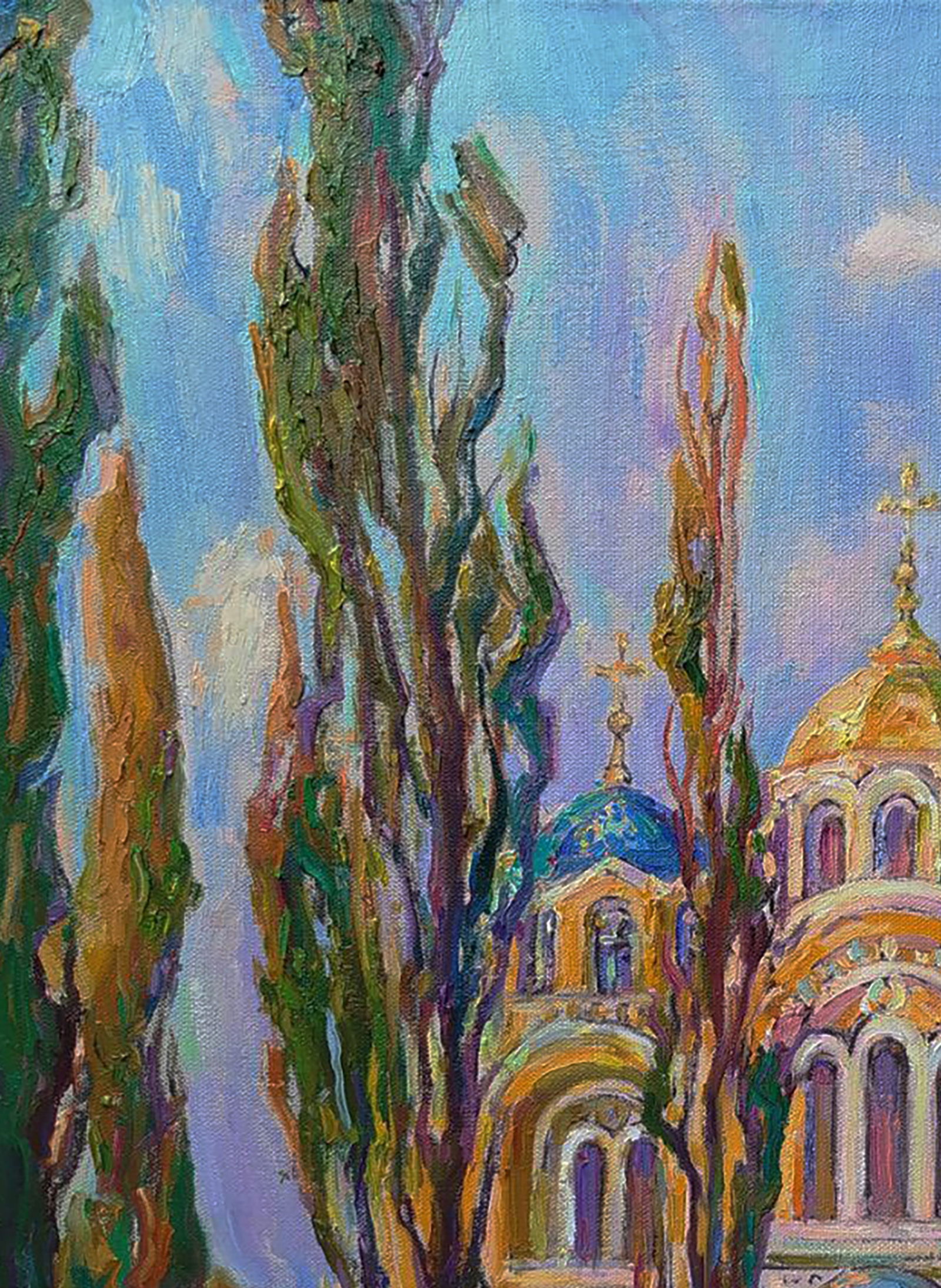Oil painting City Church Leonid Pavlenko - 4