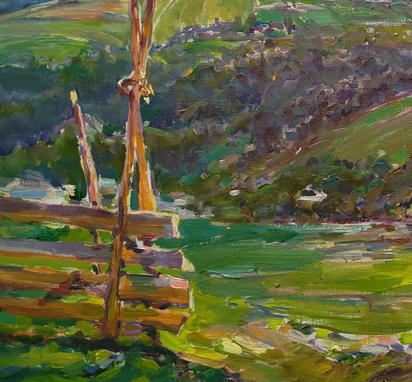 Oil painting Rural mountains Leonid Pavlenko - 3