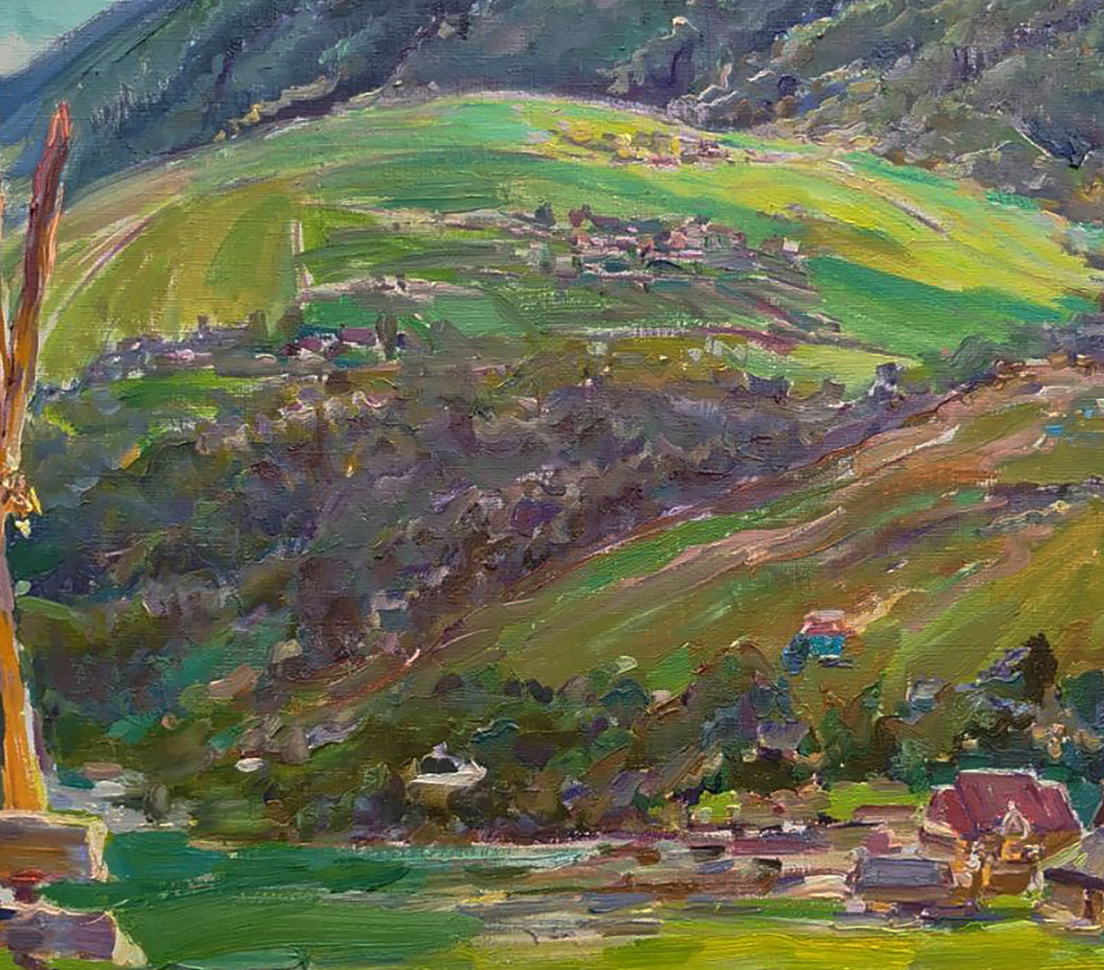 Oil painting Rural mountains Leonid Pavlenko - 6