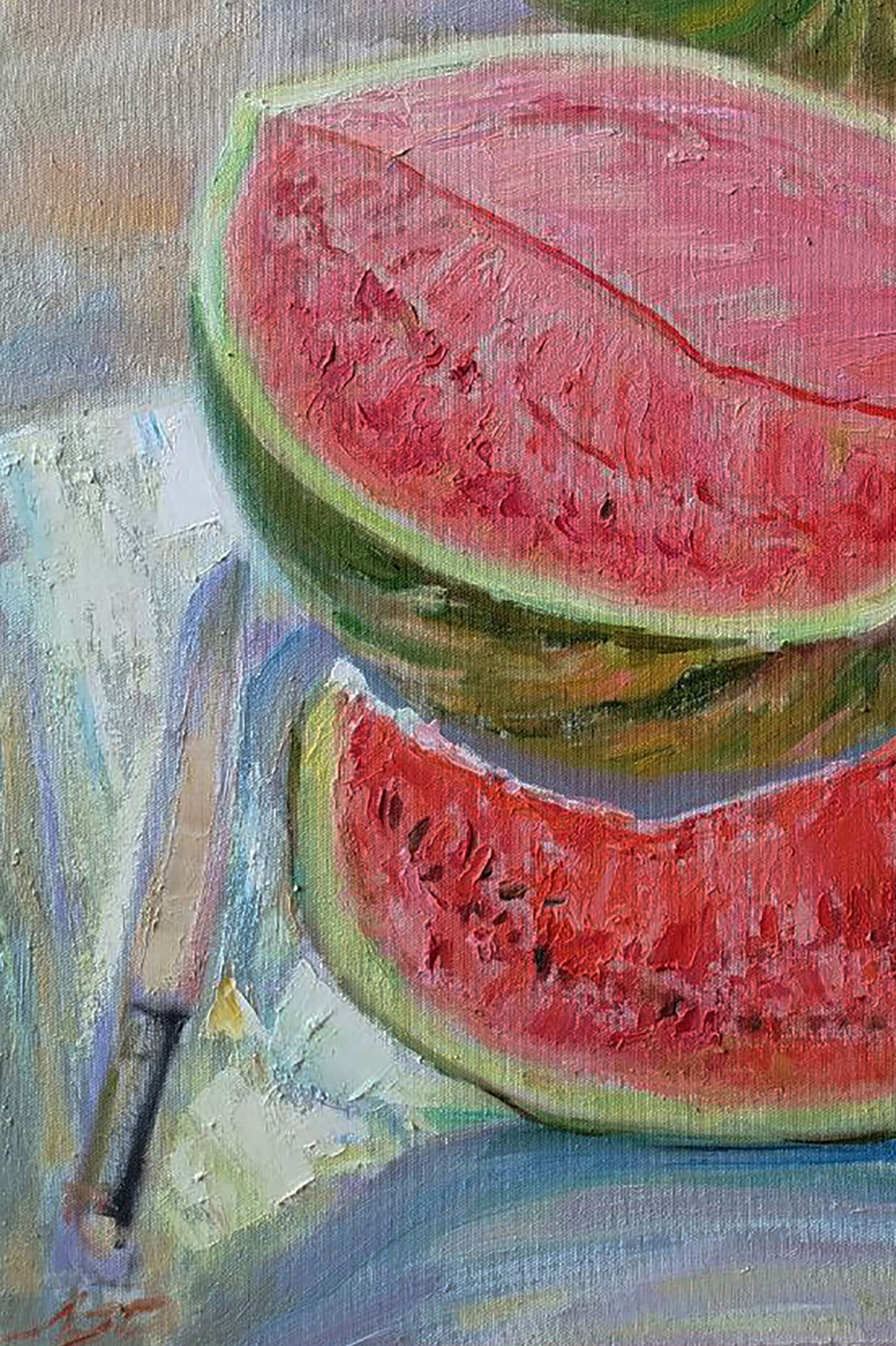Oil painting Melon with watermelons Leonid Pavlenko - 3