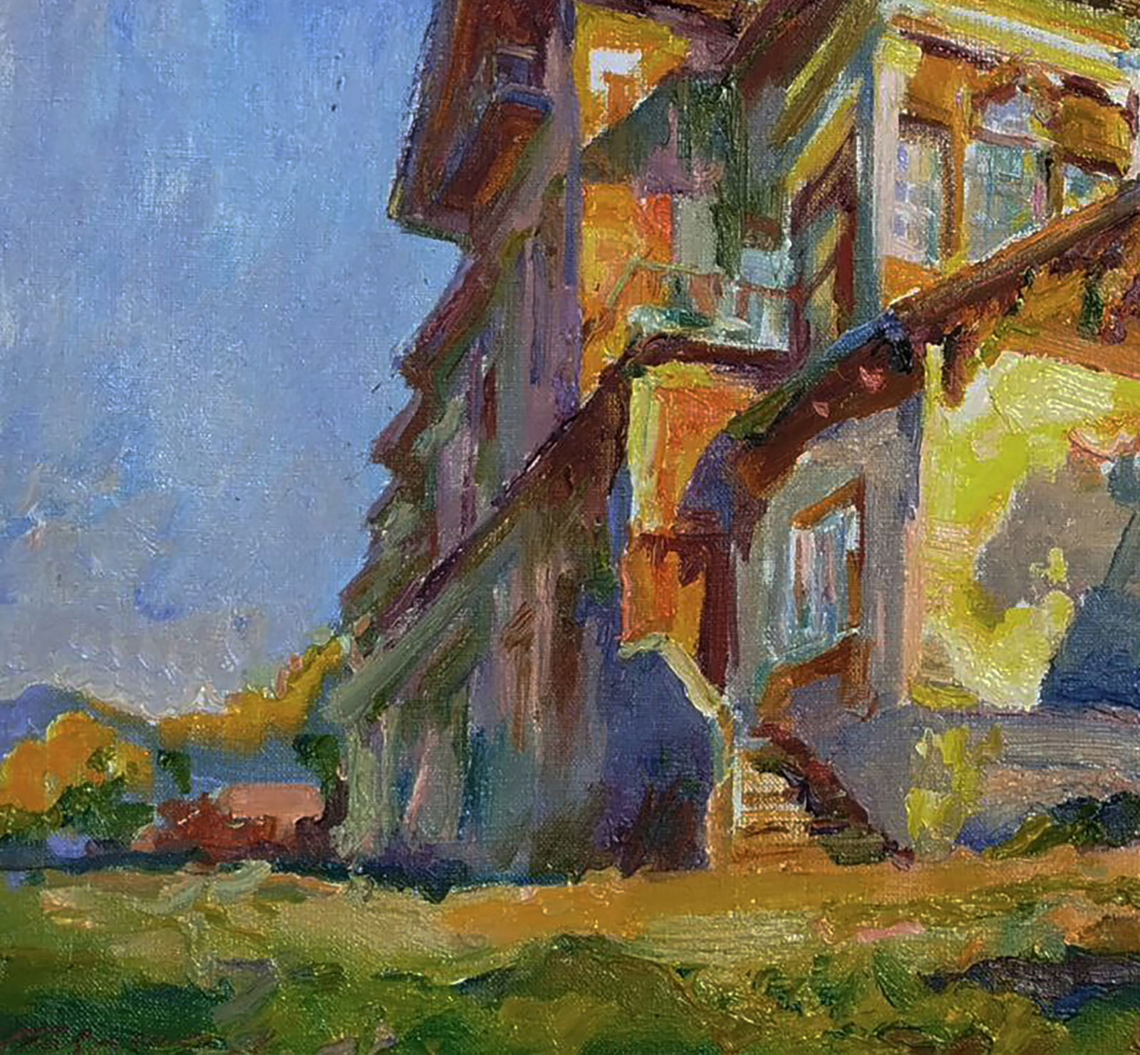 Oil painting East side of the house Leonid Pavlenko - 3