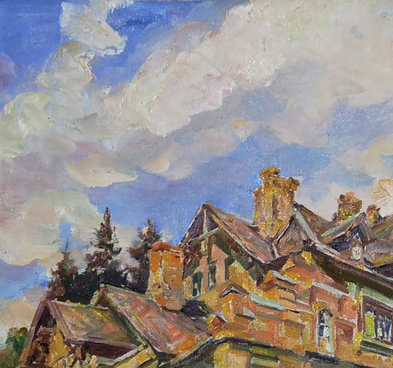Oil painting West side of the house Leonid Pavlenko - 4