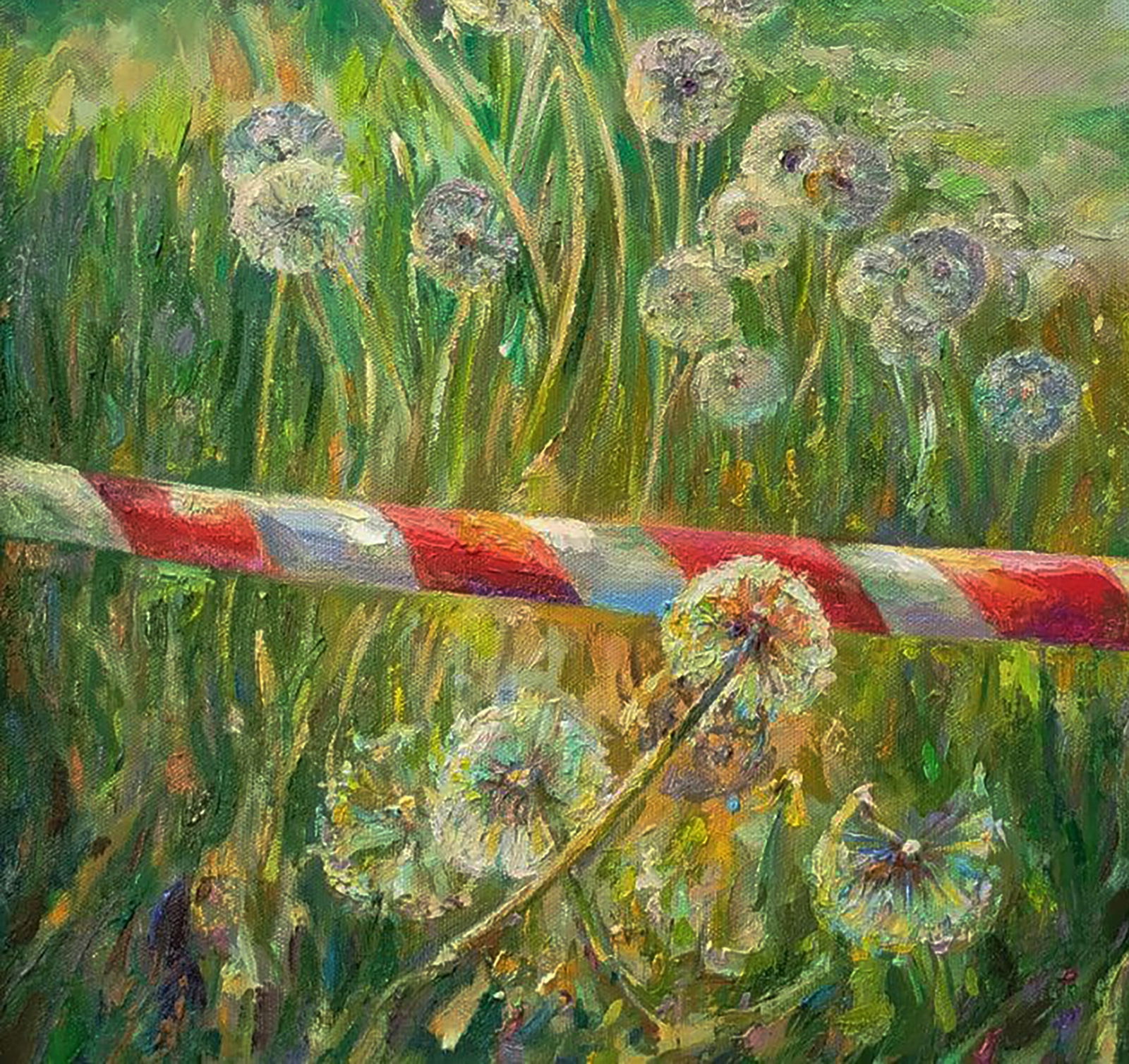 Oil painting Dandelions in the field Leonid Pavlenko - 3