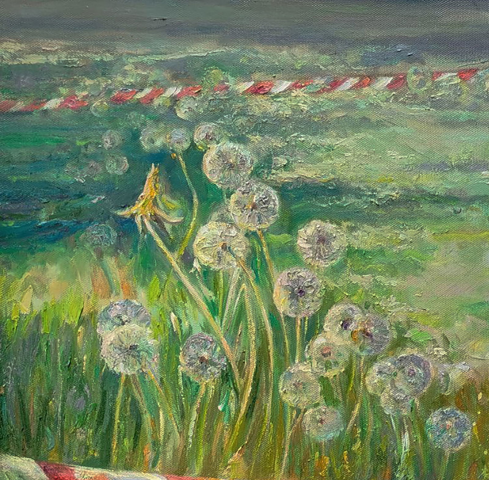 Oil painting Dandelions in the field Leonid Pavlenko - 4