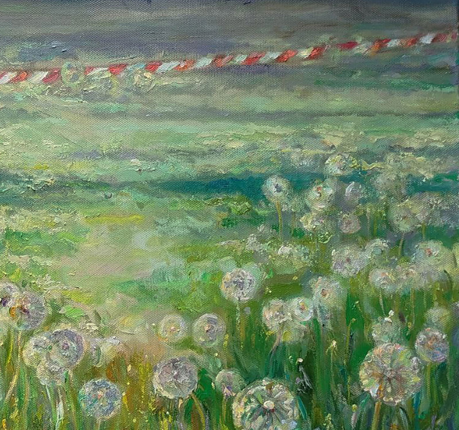 Oil painting Dandelions in the field Leonid Pavlenko - 5