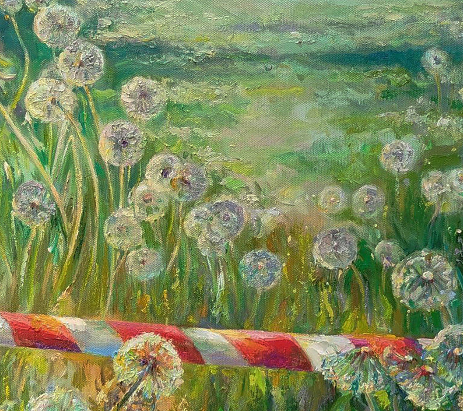 Oil painting Dandelions in the field Leonid Pavlenko - 6