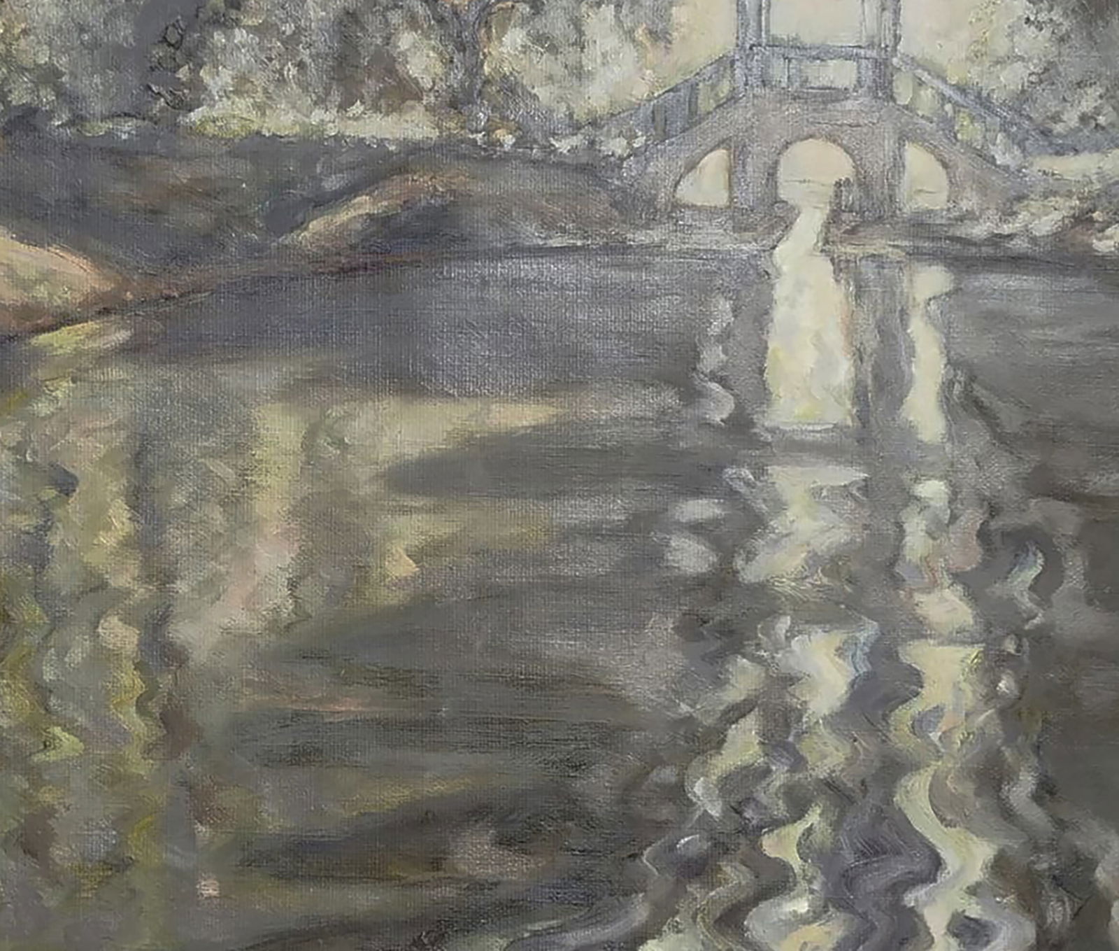 Oil painting Chinese bridge Leonid Pavlenko - 6