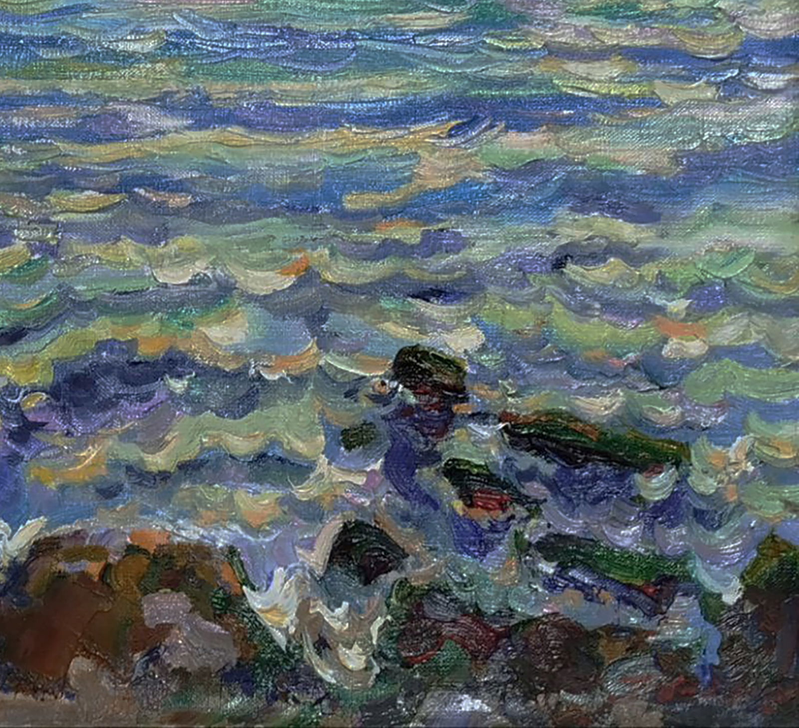 Oil painting Quiet sea evening Leonid Pavlenko - 2